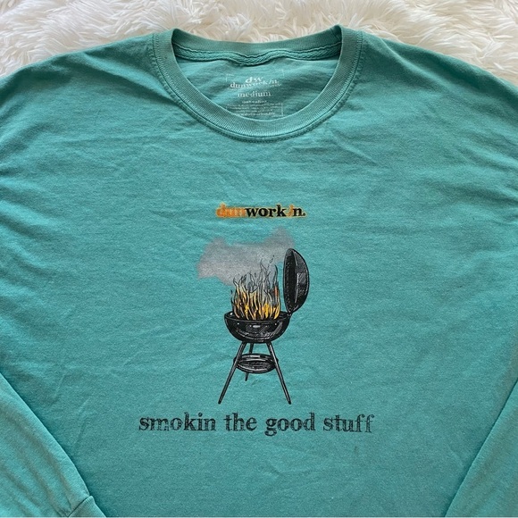 NWT Dun Workin “smoking the good stuff” long sleeve tee shirt - Picture 2 of 7